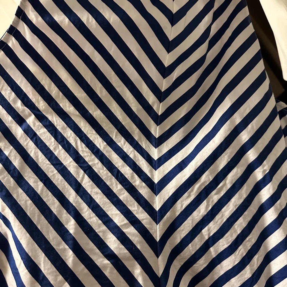 Ralph Lauren white & blue striped sleeveless button up blouse sz-14 - Picture 2 of 10